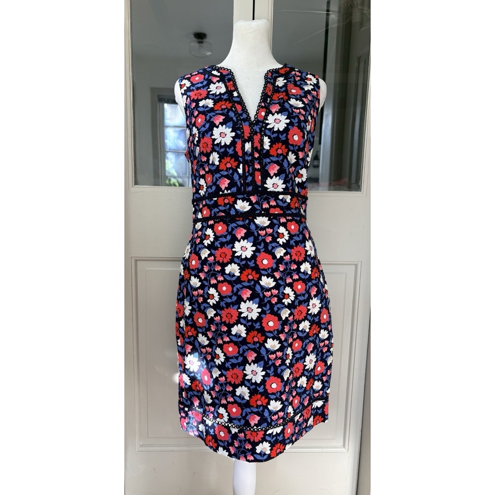 Kate Spade Shore Thing Daisy‎ Jacquard Sheath Dress Floral Embroidered Lace Sz 4
